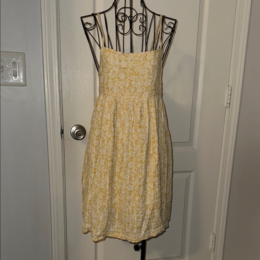 Yellow Floral Women's Dress